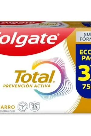 Pasta Dental COLGATE Total Antisarro Prevención Activa 3x75ml Professionale