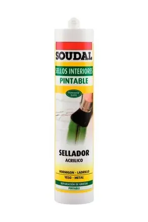 Sellador acrílico pintable x 300ml Soudal Esclusivo