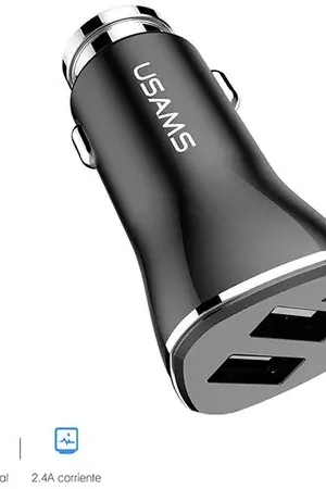 Migliore Qualità Cargador USB USAMS para Auto 2.4 Negro