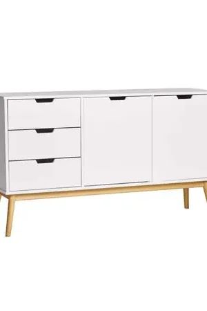 Aparador Moderno 2 puertas 3 cajones  Mirko color Blanco TU MESITA Offerta Del Giorno