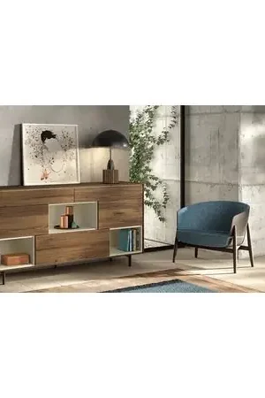 Aparador Moderno 2 cajones 3 puertas Evian color Marrón TU MESITA Spedizione Gratuita