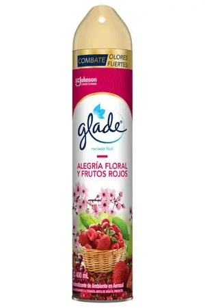 Lusso Ambientador en Aerosol GLADE Alegría Floral y Frutos Rojos Frasco 400ml