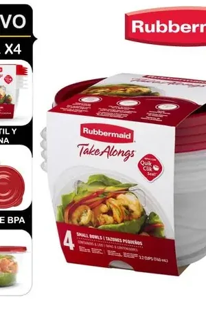 Taper Hermetico Rubbermaid Takelongs Set x 4 pzas 760ML Ordine In Blocco