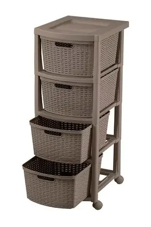 Nuova Collezione Cajonero Rattan 4 niveles Rimax