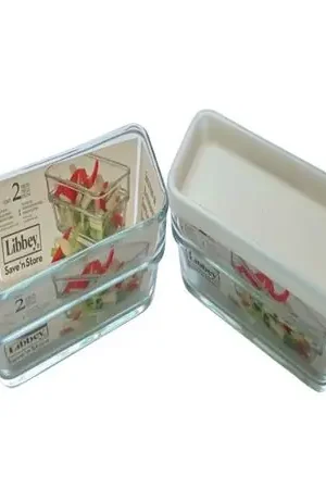 Nuova Collezione Refractario de vidrio rectangular 965 ml con tapa de Libbey