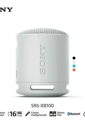 Sony Parlante Bluetooth SRS-XB100 Portátil Waterproof Gris Super Prezzo