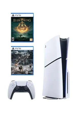 Novità Consola Playstation 5 Slim Lectora de Discos + Elden Ring + Demon Souls