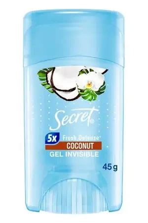 Bestseller Antitranspirante para Mujer en Gel SECRET Invisible Coconut Frasco 45g