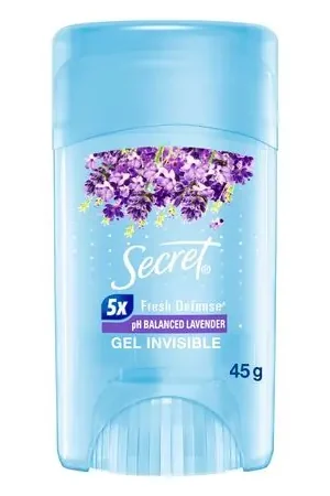 Ordina Subito Antitranspirante para Mujer en Gel SECRET Invisible Lavender Frasco 45g