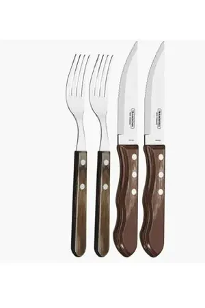 Spedizione Espresso Juego Tramontina De 4 Cubiertos Para Asado Ace. Inox