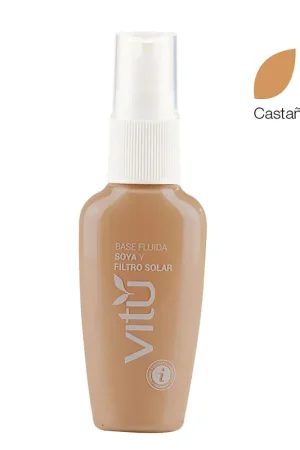 Base Fluida Soya y Filtro Solar Vitú Tono 4 Castaña Novità
