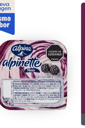 Ultimissimo Modello Alimento lácteo Alpinette mora x140g
