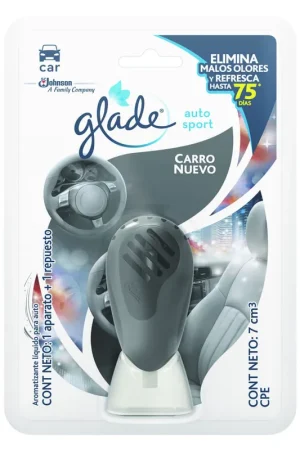 Aromatizante Liquido Carro Nuevo Glade Auto Sport 1 Aparato + 1 Repuesto x7mL Artigianale