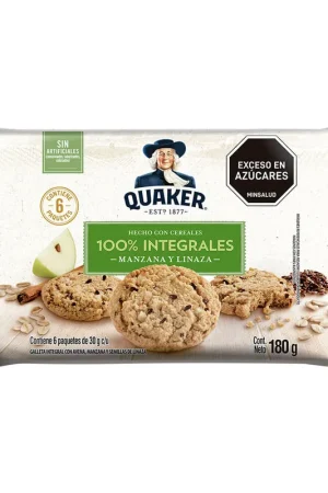 All’Ingrosso Galletas Avena Manzana Canela Quaker Pack X6 Unidades X30gr
