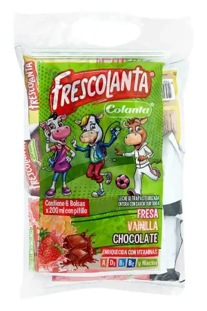 A Buon Prezzo Leche saborizada Frescolanta sabores surtidos bolsa x6und x200ml c-u