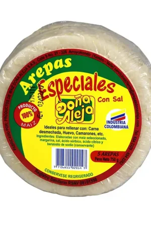 Arepas Doña Aleja especiales con sal x5und x750g Ultima Occasione