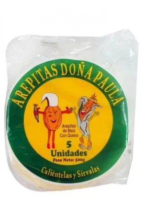 Arepitas de maíz Doña Paula con queso x5und x500g Autentico