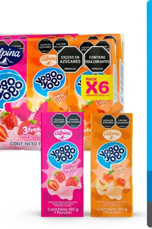 Alimento lácteo Yogo Yogo surtido caja x6und x185ml c-u Alta Qualità