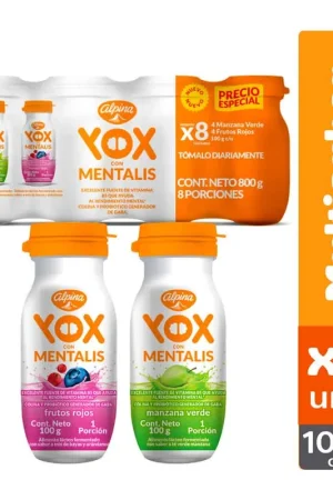 Alimento lácteo Yox Mentalis surtido x8und x100g c-u Quantità Limitata