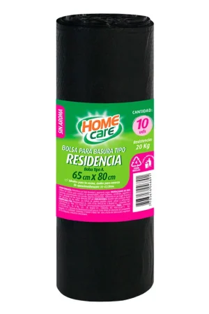 Bolsa residencia Home Care negra 65cmx80cm x10unds Consegna Rapida