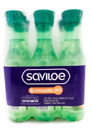 Bebida Saviloe aloe vera Uva x6unds x420ml c-u Originale
