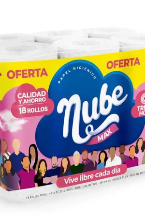 Bestseller Papel Higiénico Nube Max X18 Rollos X22 Mts Cada Uno