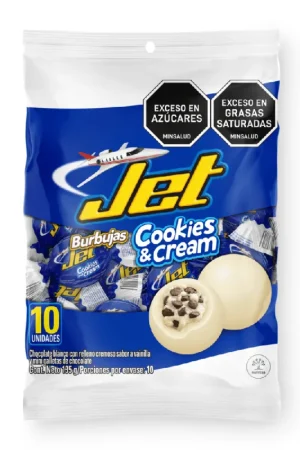 Chocolate Jet burbujas Cookies and Cream x10unds x135g Neto Prezzo Di Fabbrica