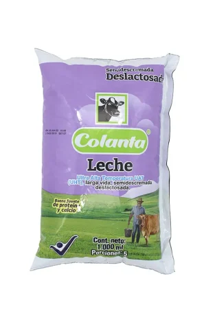 Vendita Finale Leche deslactosada Colanta bolsa x1000ml