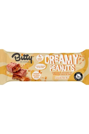Barra chocolate Bitty creamy peanuts mantequilla de maní x40g Certificato