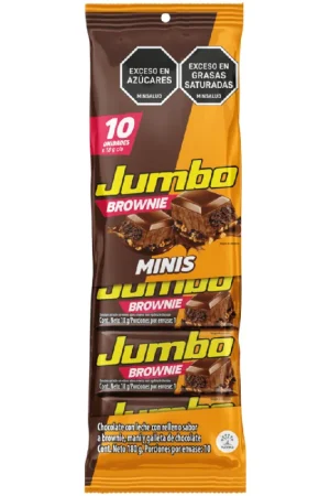 Chocolatina Jumbo Brownie x10und x180g Lusso
