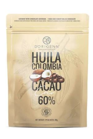 Coco Dorigenn Recubierta Chocolate 60% Cacao x60g Consegna Rapida