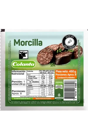 Compra Oggi Stesso Morcilla Colanta x8und x450g