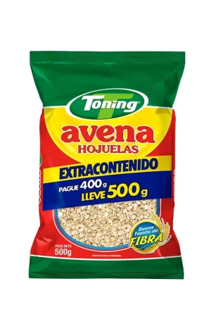 Avena Toning Hojuelas Pague 400g Lleve 500g Bestseller