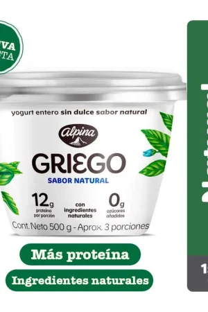 Yogurt griego Alpina natural x500g Promo Stagionale