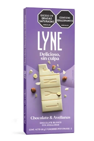 Chocolatina Lyne blanco avellana barra x60g Occasione
