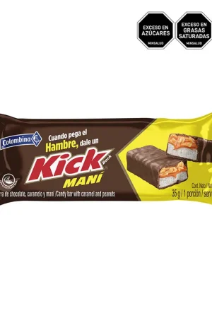 Chocolate Kick barra caramelo maní x35g Spedizione Mondiale