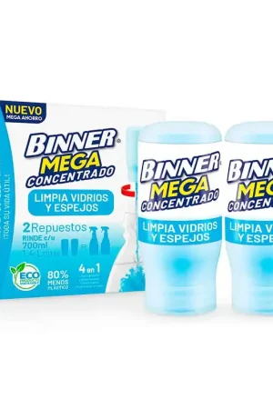 Limpia vidrios Binner mega concentrado x 2 repuestos x700mlc-u Moderno