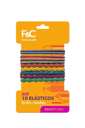 Autentico Elásticos Familycare set brillo\\u002Fondas x10und