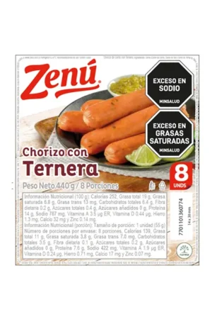 Chorizo Zenú ternera x8und x440g Saldi