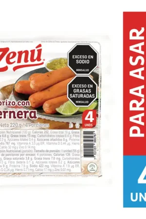 Chorizo Zenú ternera x4und x220g Ultima Occasione