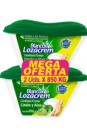 Compra Oggi Stesso Lavaloza crema Lozacrem limón y aloe x2und x850g c-u