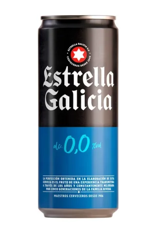 Cerveza Estrella Galicia 0.0 botella x330ml Premium