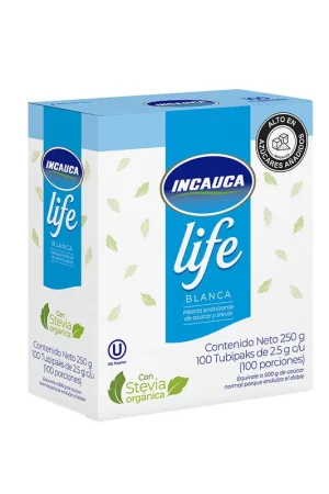 Azúcar Incauca blanca life tubipaks x100und x2.5g c\\u002Fu Promo Stagionale