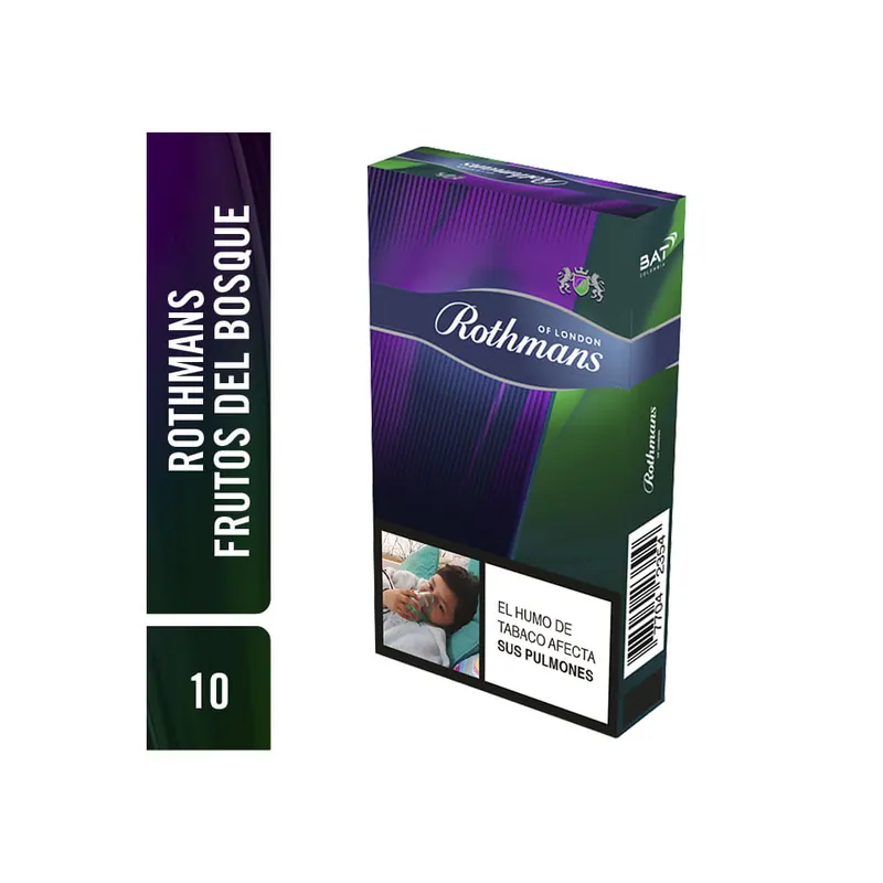 Certificato Cigarrillo Rothmans Frutos Del Bosque Cajetilla x10und