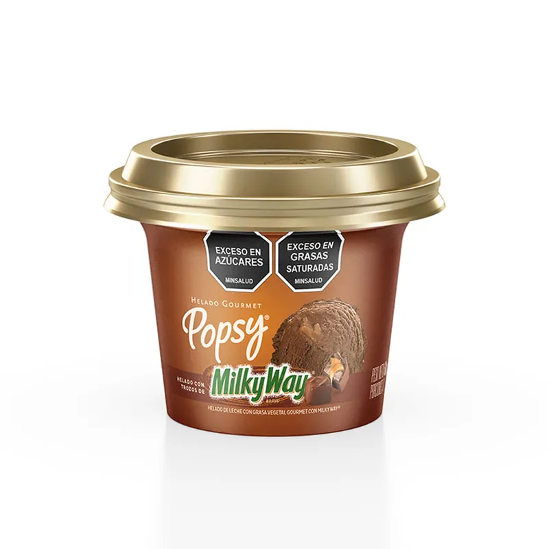 Helado Popsy Milkyway Gourmet Vaso x60g Promozione