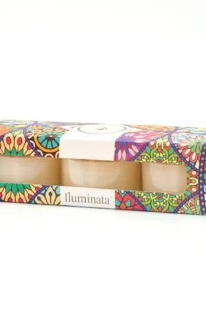 Acquista Ora Vela Vaso Mini Votive Lichie Rosa x3 Iluminata