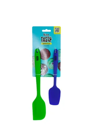 Migliore Qualità Set x2 espatulas en silicona verde y azul Universal