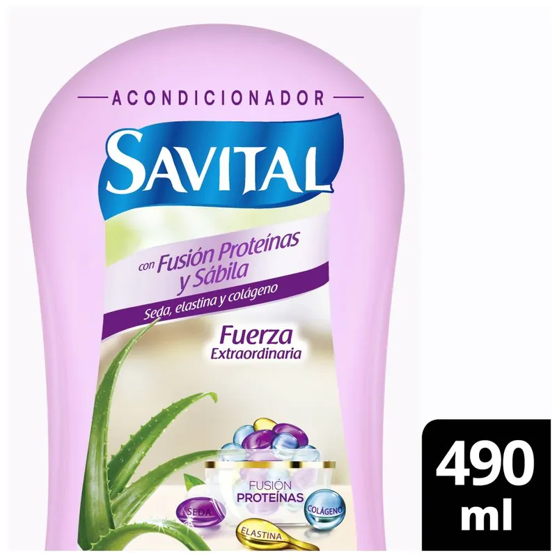 Acondicionador Savital fusión proteínas sábila x490ml Fatto A Mano