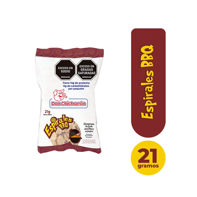 Chicharron Don Chicharron Espiral Bbq x21g Reso Gratuito