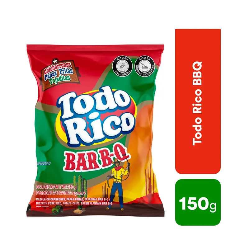 Spedito Oggi Papasabocas todo rico bbq x150g